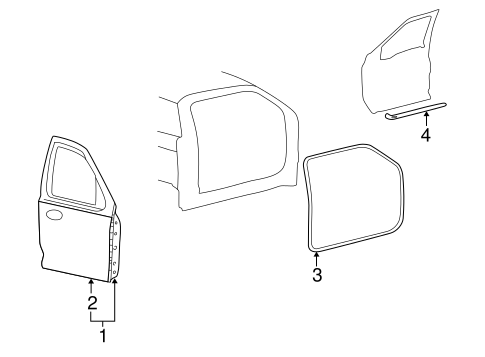 Door & Components for 2004 Ford Excursion #1