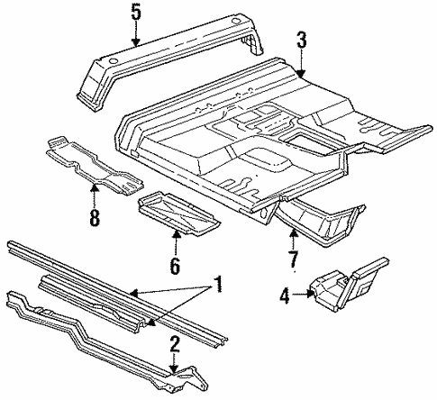 Body/Floor - Cab for 1997 Ford F-350 #3
