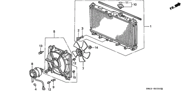 Radiator (Denso) for 1990 Honda Accord #1