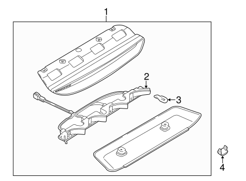 High Mounted Stop Lamp for 2001 Subaru Impreza #1