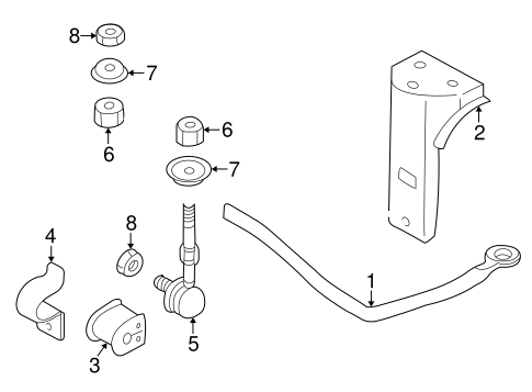 V40 STABILIZER BAR & COMPONENTS