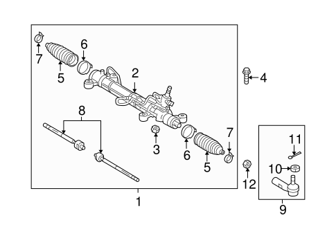 STEERING/STEERING GEAR & LINKAGE for 2007 Toyota Matrix #2