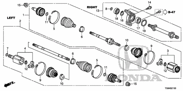 Driveshaft - Half Shaft (1.8L) (MT) for 2012 Honda Civic #0
