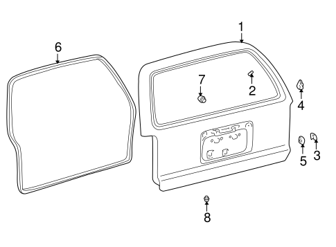 BODY/GATE & HARDWARE for 1998 Toyota 4Runner #1