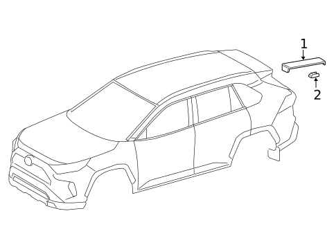 Exterior Trim - Roof for 2019 Toyota RAV4 #2