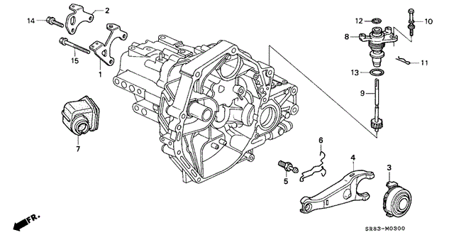 Transmission - Manual/MT Clutch Release for 1993 Honda CIVIC COUPE #1