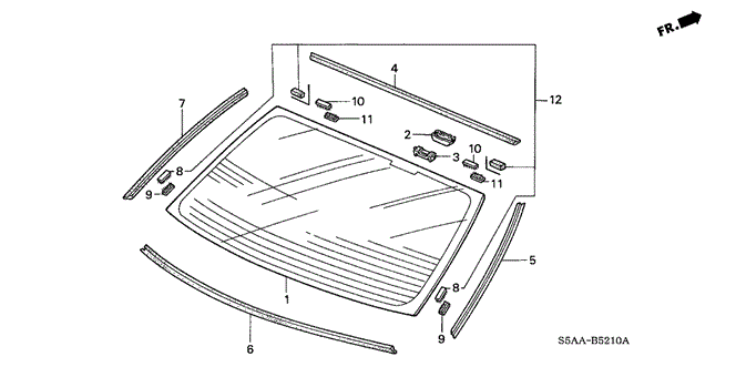 BODY / AIR CONDITIONING/REAR WINDSHIELD for 2004 Honda CIVIC SEDAN #1