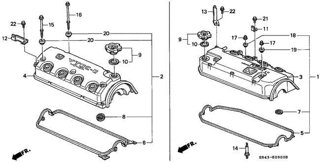 ENGINE/CYLINDER HEAD COVER for 1992 Honda CIVIC SEDAN #1