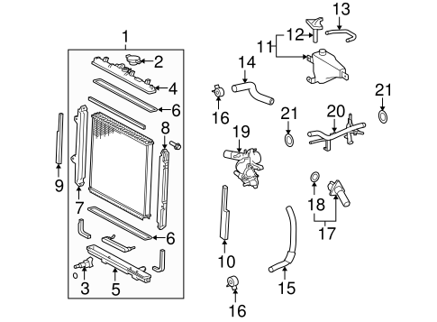 COOLING SYSTEM/RADIATOR & COMPONENTS for 2010 Toyota 4Runner #1