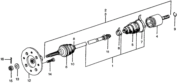 CHASSIS/DRIVESHAFT for 1977 Honda CIVIC HATCHBACK #1