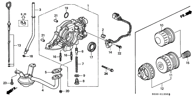 ENGINE/OIL PUMP - OIL STRAINER for 1996 Honda CIVIC HATCHBACK #1