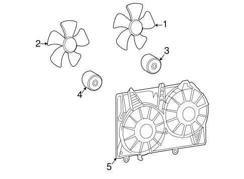 COOLING FAN Parts for 2006 Cadillac SRX #1