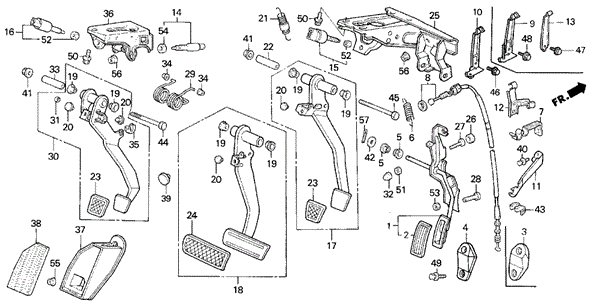 Pedal for 1993 Acura Legend #1