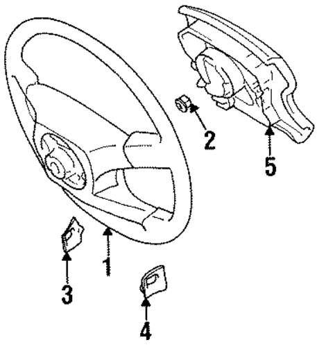 STEERING/STEERING WHEEL & TRIM for 1997 Toyota Land Cruiser #1