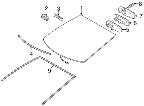 BODY/GLASS - WINDSHIELD for 2012 Toyota Prius #1