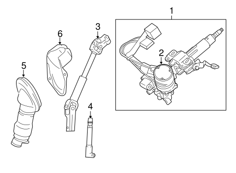 STEERING/STEERING COLUMN ASSEMBLY for 2008 Toyota RAV4 #1
