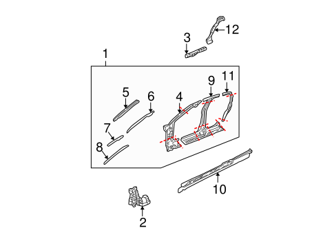 L200 CENTER PILLAR & ROCKER