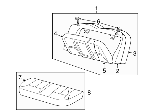 Sable REAR SEAT COMPONENTS 2