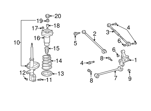 REAR SUSPENSION/REAR SUSPENSION for 2003 Toyota Highlander #3