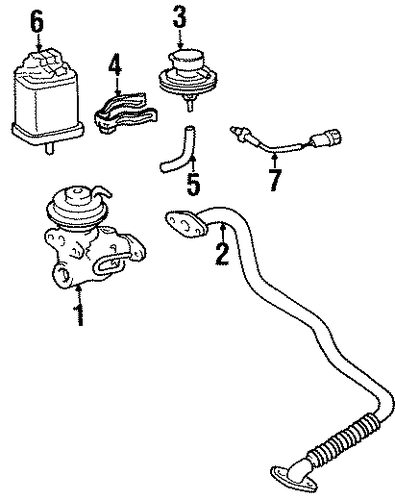 EMISSION SYSTEM/EGR SYSTEM for 1996 Toyota T100 #1