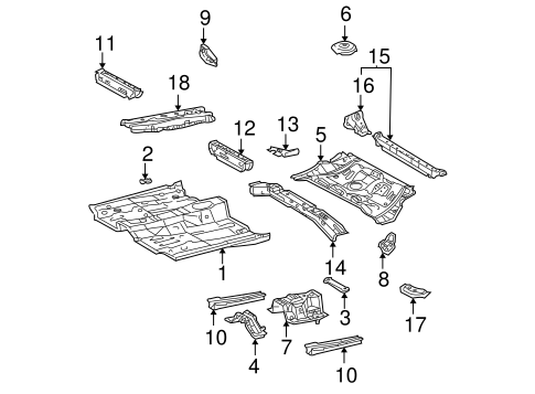 BODY/FLOOR & RAILS for 2008 Toyota Matrix #1