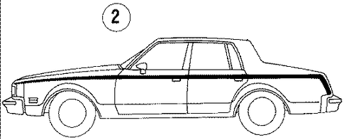 Cutlass Supreme STRIPE TAPE