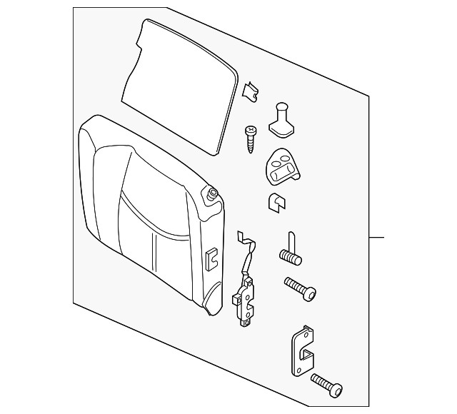 997-522-011-10-8G1 Деталь SEAT BACK ASSY, LEFT