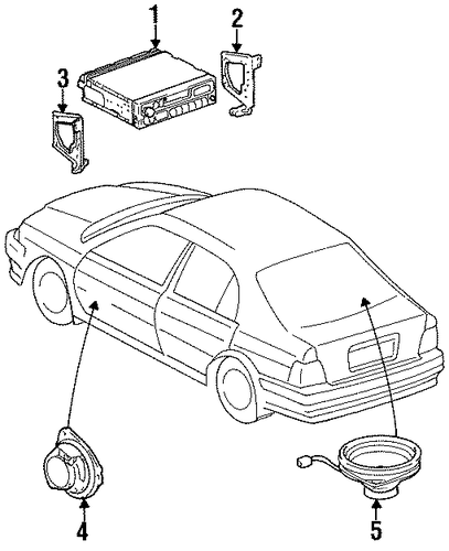 BODY/SOUND SYSTEM for 1997 Toyota Tercel #1