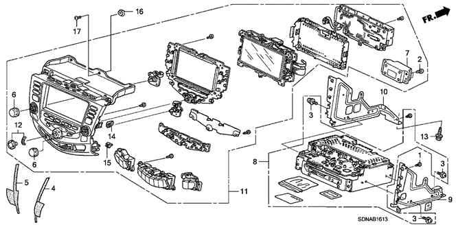 Electrical/Exhaust/Heater/Fuel/Center Module (Alpine) (Navi) for 2007 Honda ACCORD COUPE #1