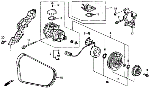 BODY / AIR CONDITIONING/A/C COMPRESSOR (1) for 1992 Honda ACCORD SEDAN #1