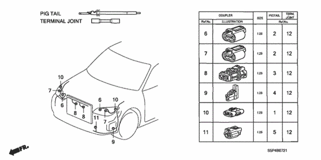 Electrical Connectors (FR.) ('04) for 2004 Honda Civic #0