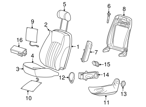X-Type FRONT SEAT COMPONENTS