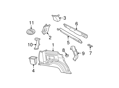 Body/Interior Trim - Quarter Panels for 2004 Ford Explorer #1