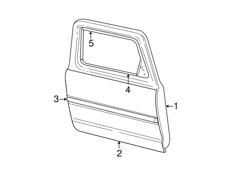 Body/Door & Components for 2000 Ford Explorer #2
