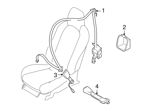 Front Seat Belts for 2012 Mazda MX-5 Miata #0