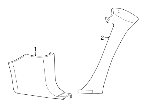 Body/Interior Trim - Pillars for 2000 Ford Mustang #1