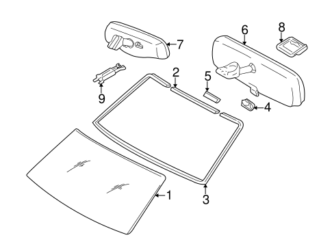 BODY/GLASS - WINDSHIELD for 2004 Toyota Tundra #2
