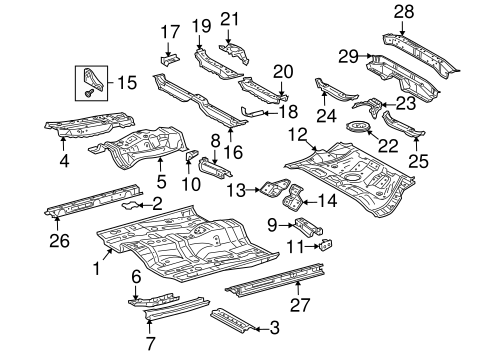 BODY/FLOOR & RAILS for 2010 Scion tC #1
