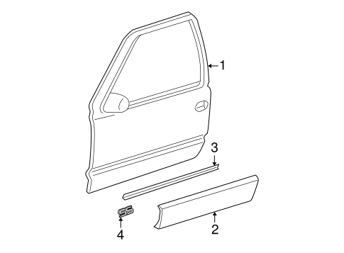 Silverado 1500 Classic EXTERIOR TRIM - FRONT DOOR 2