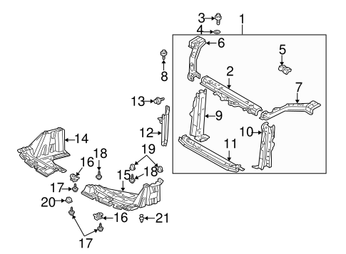 BODY/RADIATOR SUPPORT for 2002 Toyota Prius #1