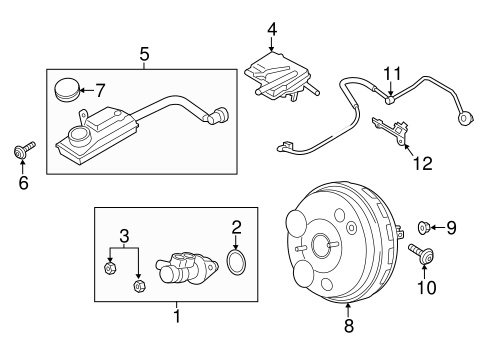 Body/Master Cylinder - Components On Dash Panel for 2013 Ford Escape #1