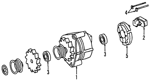 Alternator for 1984 Mercedes-Benz 300 CD #1