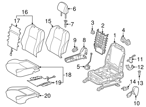 BODY/PASSENGER SEAT COMPONENTS for 2016 Toyota Tacoma #1