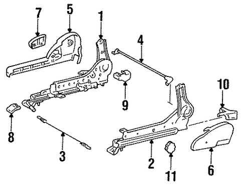 BODY/TRACKS & COMPONENTS for 1996 Toyota Corolla #1