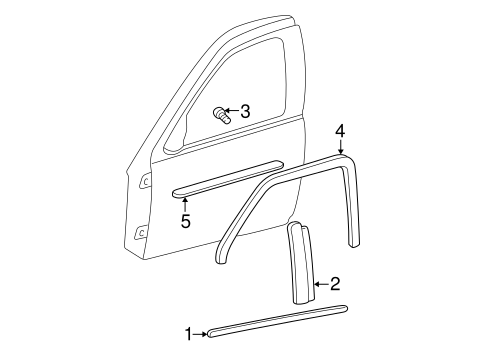 Alero EXTERIOR TRIM - FRONT DOOR