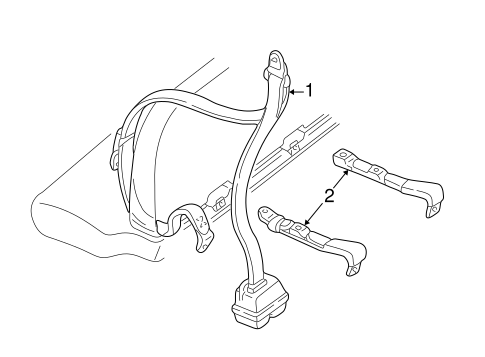 Rear Seat Belts for 2000 GMC Safari #2
