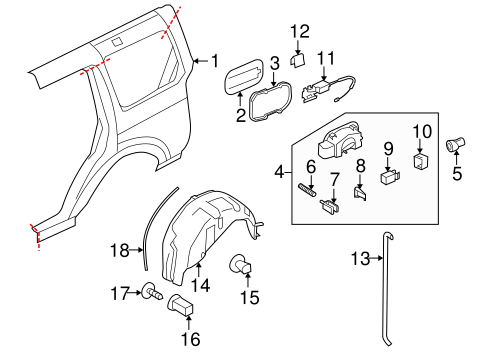 LR4 QUARTER PANEL & COMPONENTS
