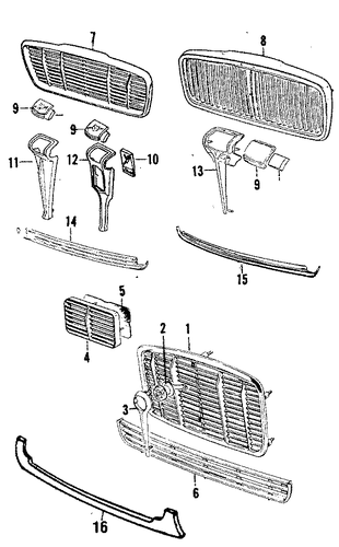 XJ6 GRILLE & COMPONENTS