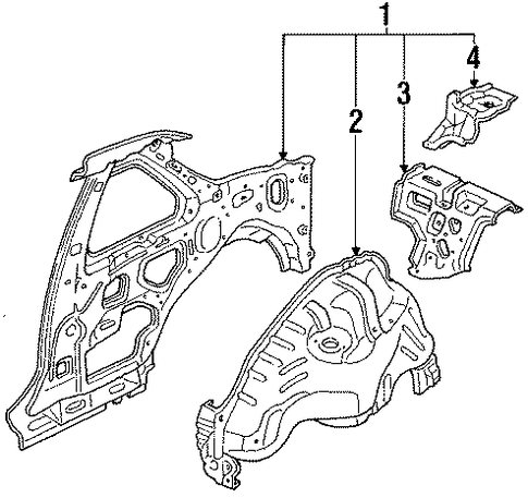 OEM Honda 64730-SF1-320ZZ - Wheelhouse OEM Honda 64730-SF1-320ZZ - Wheelhouse
