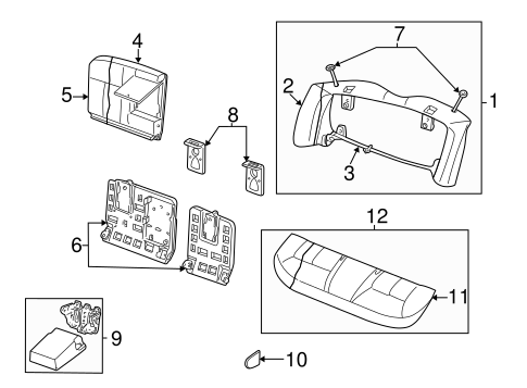 Body/Rear Seat Components for 2003 Ford Taurus #2